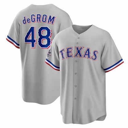 Texas Rangers #48 Jacob deGrom 2025 All-Star Game Replica Player Jersey - Gray Stitched Baseball Jersey