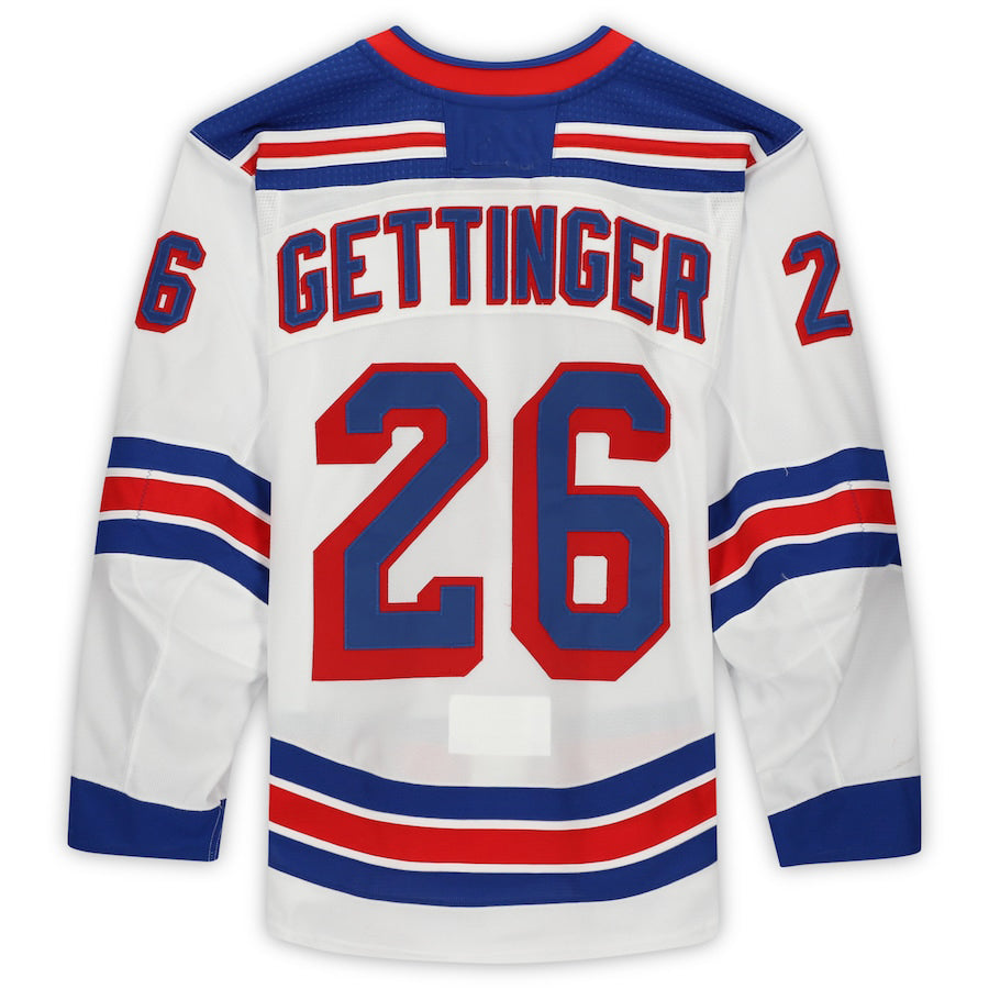 NY.Rangers #26 Tim Gettinger Fanatics Authentic Game-Used White Stitched American Hockey Jerseys CROVYIE