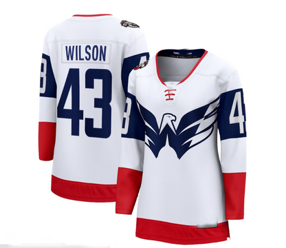 W.Capitals #43 Tom Wilson Fanatics Branded 2023 NHL Stadium Series Breakaway Player Jersey - White Stitched American Hockey Jerseys CROVYIE