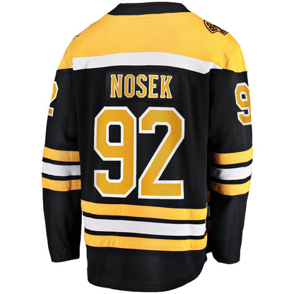 B.Bruins #92 Tomas Nosek Fanatics Branded Home Breakaway Player Jersey Black Stitched American Hockey Jerseys CROVYIE