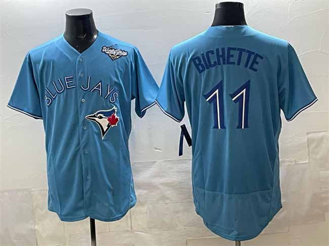 Toronto Blue Jays #11 Bo Bichette Blue 2025 World Series Flex Base Stitched Baseball Jersey
