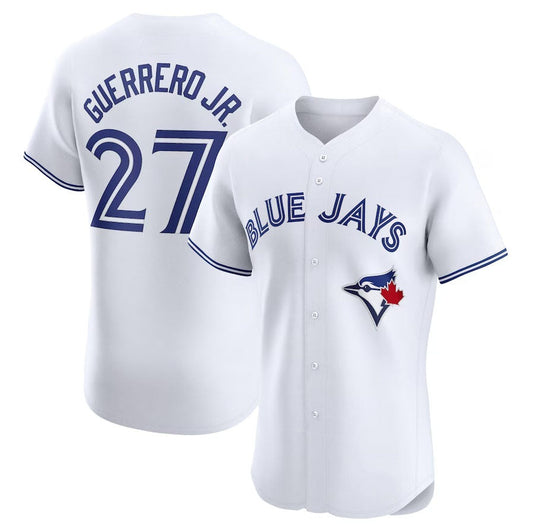 Toronto Blue Jays #27 Vladimir Guerrero Jr. Home Elite Player Jersey - White Stitched Baseball Jersey