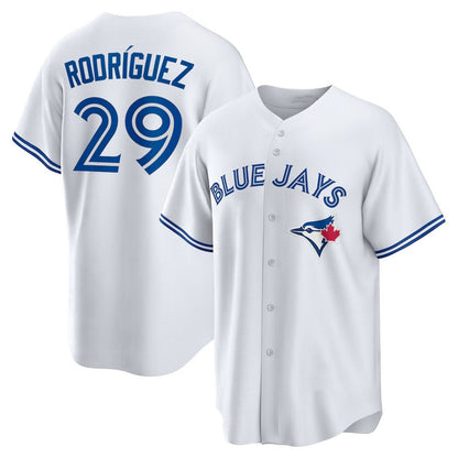 Toronto Blue Jays #29 Yariel Rodriguez Home Replica Jersey - White Stitched Baseball Jersey
