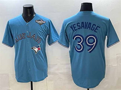 Toronto Blue Jays #39 Trey Yesavage Blue 2025 World Series Home Cool Base Stitched Baseball Jersey