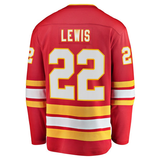 C.Flames #22 Trevor Lewis Fanatics Branded Home Breakaway Player Jersey Red Stitched American Hockey Jerseys CROVYIE
