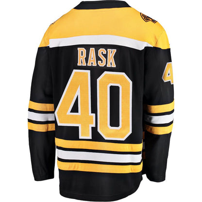 B.Bruins #40 Tuukka Rask Fanatics Branded Breakaway Player Jersey Black Stitched American Hockey Jerseys CROVYIE