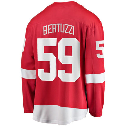 D.Red Wings #59 Tyler Bertuzzi Fanatics Branded Home Premier Breakaway Player Jersey Red Stitched American Hockey Jerseys CROVYIE