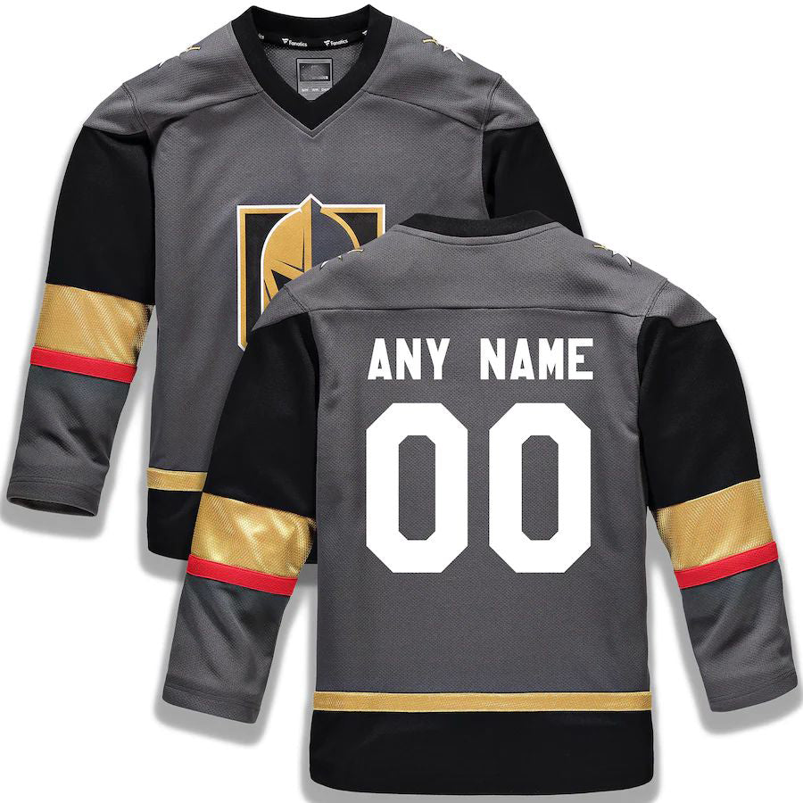 Custom V.Golden Knights Fanatics Branded Alternate Replica Jersey Gray Stitched American Hockey Jerseys CROVYIE