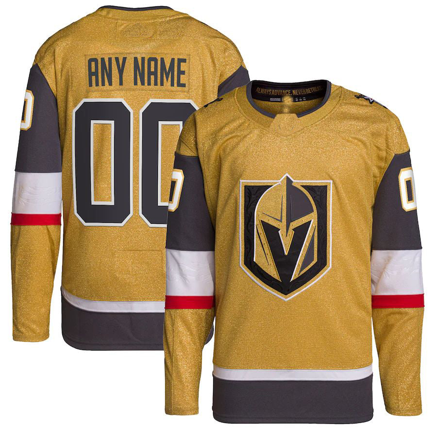 Custom V.Golden Knights Home Authentic Primegreen Jersey Gold Stitched American Hockey Jerseys CROVYIE