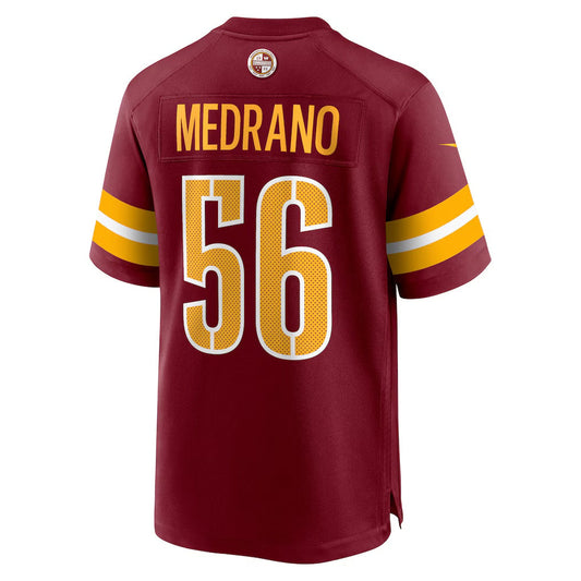 W.Commanders #56 Kain Medrano Burgundy Team Game Stitched American Football Jerseys