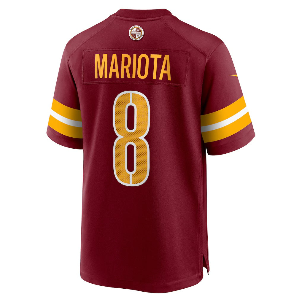 W.Commanders #8 Marcus Mariota Burgundy Team Game Stitched American Football Jerseys