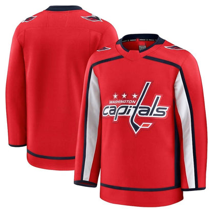 W.Capitals Fanatics Home Premium Jersey - Red Stitched American Hockey Jerseys CROVYIE