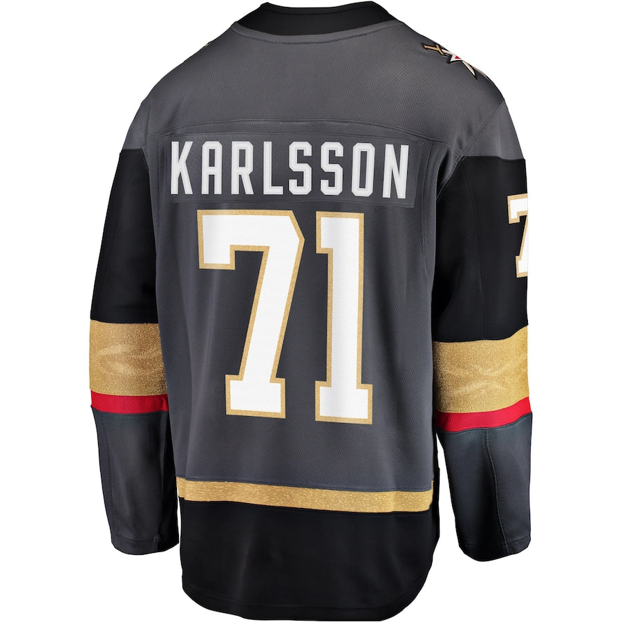 V.Golden Knights #71 William Karlsson Fanatics Branded Alternate Premier Breakaway Player Jersey  Gray Hockey Jerseys CROVYIE