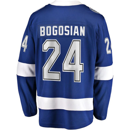 TB.Lightning #24 Zach Bogosian Fanatics Branded Home Breakaway Player Jersey Blue Stitched American Hockey Jerseys CROVYIE